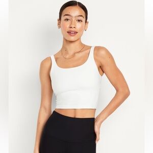 Light Support PowerSoft Longline Sports Bra Magnolia White